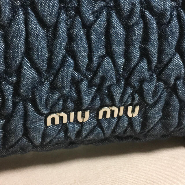 【美品】【RP0169】miu miu デニムクリスタルビジュー3wayバッグ