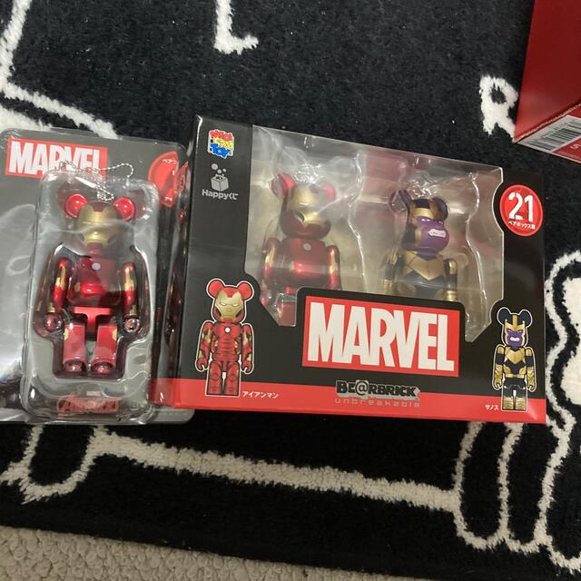 MARVEL(マーベル)のbe@rbrick happyくじ アイアンマン セット エンタメ/ホビーのフィギュア(アメコミ)の商品写真