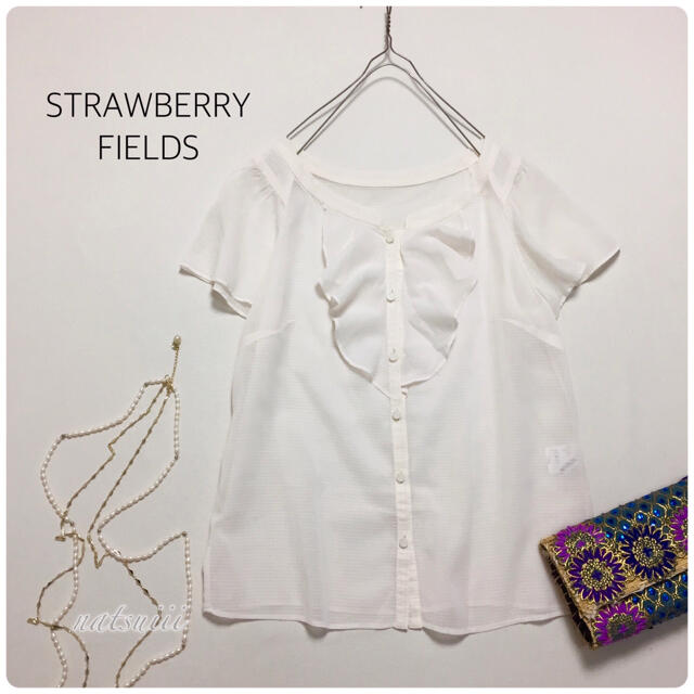 STRAWBERRY-FIELDS(ストロベリーフィールズ)のストロベリーフィールズ . ラッフル フリル シャツ ブラウス レディースのトップス(シャツ/ブラウス(半袖/袖なし))の商品写真