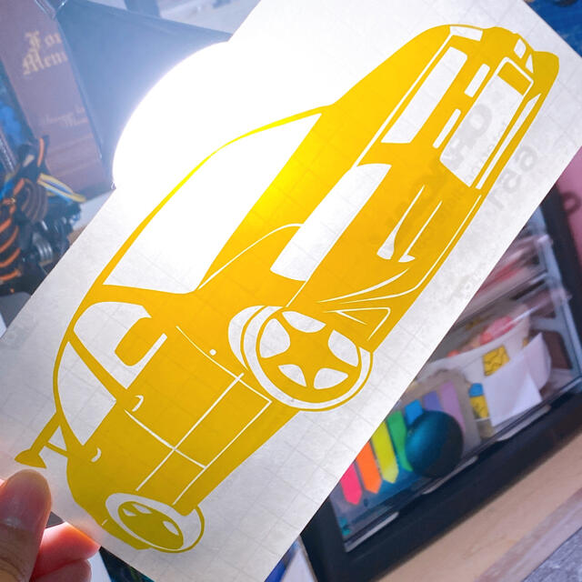 車ステッカー2  (黄色)※訳あり 自動車/バイクの自動車(車外アクセサリ)の商品写真