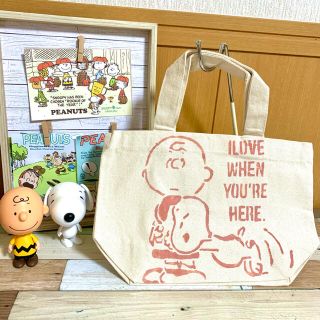 スヌーピー(SNOOPY)の【セール中！】スヌーピー　トートバッグ　ハンドメイド　ステンシル(バッグ)