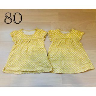 ユニクロ(UNIQLO)のユニクロ　ワンピース　80㎝　×２着　双子(ワンピース)