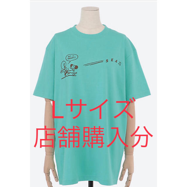 WIND AND SEA スヌーピー　コラボ　Tシャツ　Lサイズ　ミントグリーンTシャツ/カットソー(半袖/袖なし)