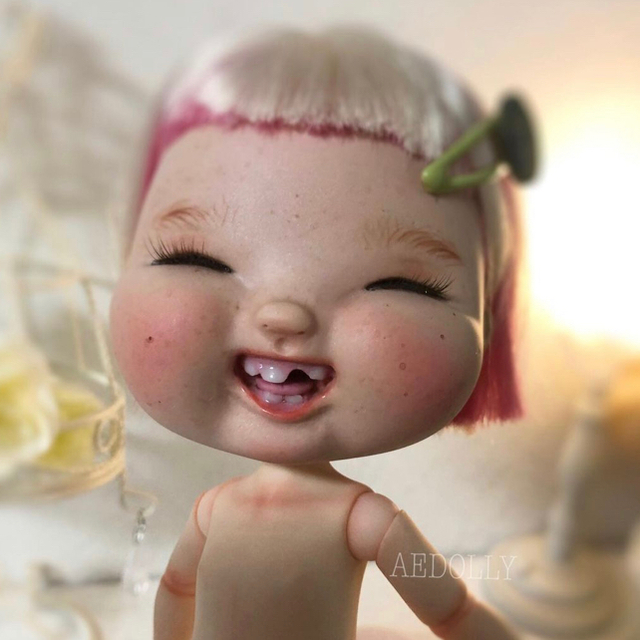 カスタムミディブライス　(パテでムチムチのお顔)✨ぬいぐるみ/人形