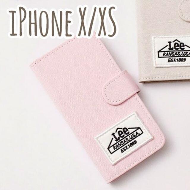 Lee(リー)の新品タグ付き！Lee×サミールナスリ iPhoneX/XS手帳型ケース　ピンク スマホ/家電/カメラのスマホアクセサリー(iPhoneケース)の商品写真