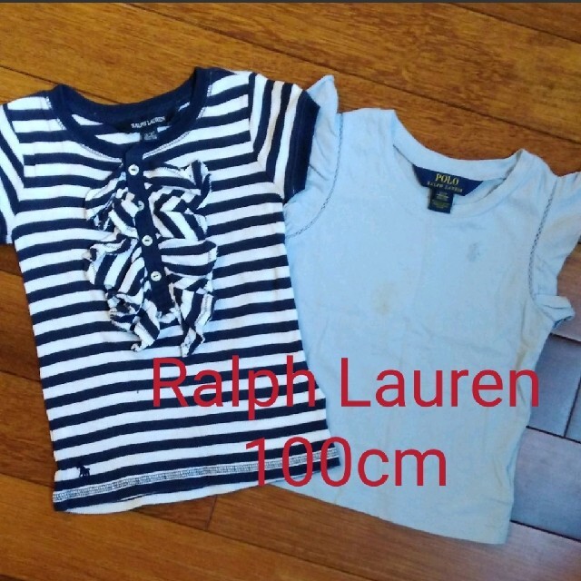 Ralph Lauren(ラルフローレン)のラルフローレン 半袖Tシャツ 2枚セット 100cm キッズ/ベビー/マタニティのキッズ服女の子用(90cm~)(Tシャツ/カットソー)の商品写真