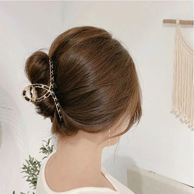 ココクリップ　ヘアアクセサリー　チェーンモチーフ　バレッタ レディースのヘアアクセサリー(バレッタ/ヘアクリップ)の商品写真