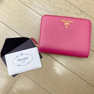 プラダ(PRADA)のPRADA プラダ 財布 二つ折り 三つ折り ピンク マゼンダ(財布)