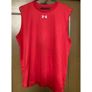 アンダーアーマー(UNDER ARMOUR)のアンダーアーマー ノースリーブ タンクトップ レッド under armour(タンクトップ)