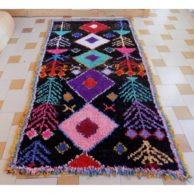 IDEE(イデー)の新品未使用　Moroccan boucherouite rug ポシャルウィット インテリア/住まい/日用品のラグ/カーペット/マット(ラグ)の商品写真