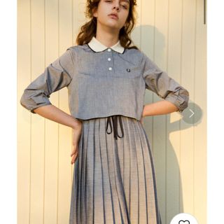 【値下げ！】Fred Perry プリーツワンピース　サイズ8（S〜Mサイズ）