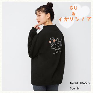 ジーユー(GU)の値下げsale!新品タグ付☆ GUイガリシノブ限定コラボ☆ボトルネックスウェット(トレーナー/スウェット)