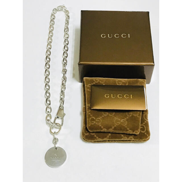 Gucci(グッチ)のGUCCI グッチ　シルバー　コイン　チェーン　チョーカー　ネックレス　中古 レディースのアクセサリー(ネックレス)の商品写真