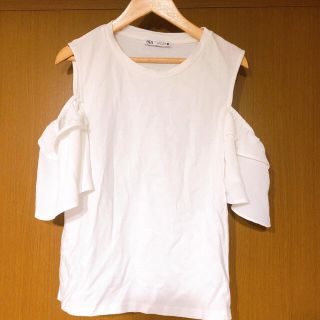 ザラ(ZARA)のZARA 白半袖Tシャツ　size S(Tシャツ(半袖/袖なし))