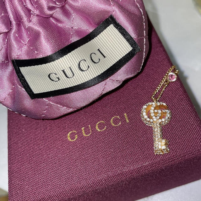 Gucci - GUCCI クリスタル付き ダブルG キー ネックレスの通販 by