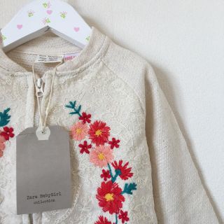 ザラキッズ(ZARA KIDS)のお取置き中 新品☆ZARA刺繍パーカー(カーディガン/ボレロ)