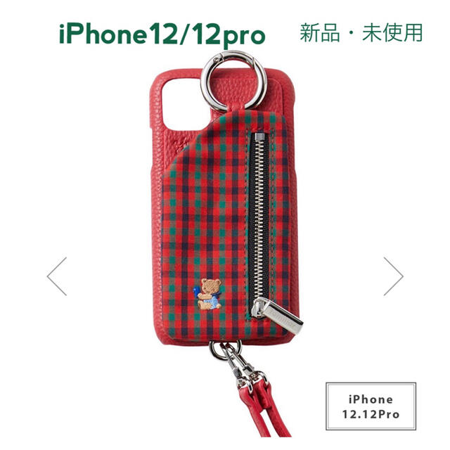 iPhoneケース【新品】ajew × familiar iPhone 12/12pro 対応　赤