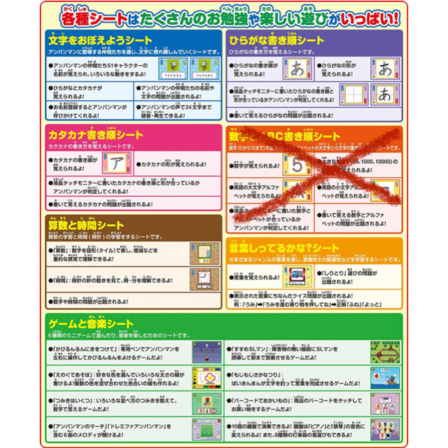 Agatsuma(アガツマ)のアガツマ　アンパンマン よみかきカラーキッズタブレットDX キッズ/ベビー/マタニティのおもちゃ(知育玩具)の商品写真