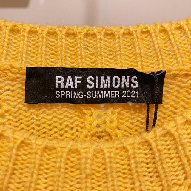 RAF SIMONS(ラフシモンズ)の新品【定価15万】BTS グク着 ラフシモンズ イエロー ニット L メンズのトップス(ニット/セーター)の商品写真