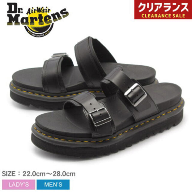 ドクターマーチン dr.martens サンダル 厚底 本革 マイルズ スライド