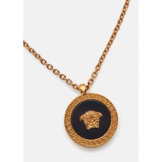 ヴェルサーチ(VERSACE)の新品VERSACEメドゥーサネックレスブラックゴールドヴェルサーチェ(ネックレス)