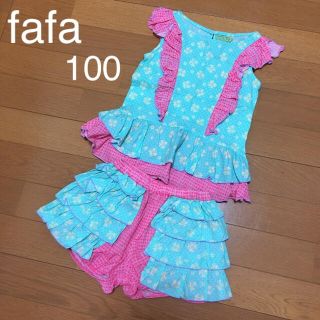 フェフェ(fafa)の★fafa★ミントリボン★セットアップ　100(Tシャツ/カットソー)