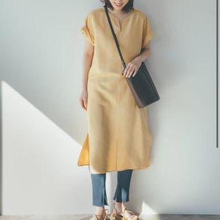 ユニクロ(UNIQLO)のリネンブレンドカフタンワンピース(ロングワンピース/マキシワンピース)