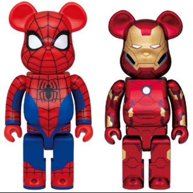 MARVEL BE@RBRICK くじ　スパイダーマン　アイアンマン　2種セット