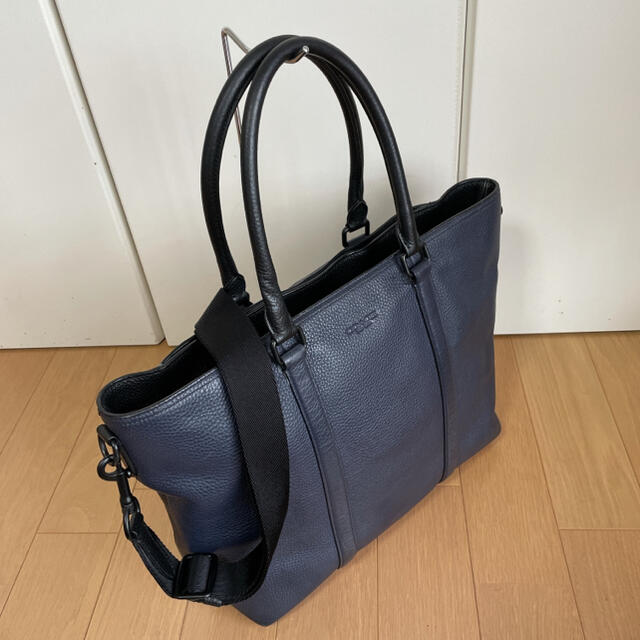 COACH - コーチCOACH ペブルレザートートバッグ 71807 ネイビー COACH - コーチCOACH ペブルレザートートバッグ 71807 ネイビー