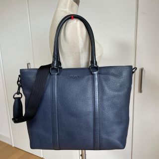 コーチCOACH ペブルレザートートバッグ　71807 ネイビー