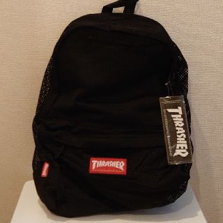 スラッシャー(THRASHER)の【未使用】THRASHER リュック ブラックレッドタグ THRMS5900(バッグパック/リュック)