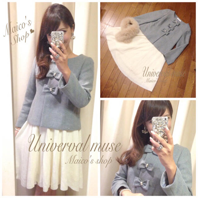 STRAWBERRY-FIELDS - 美品♡ユニバーバルミューズ♡リボンコートの通販