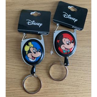 ディズニー(Disney)のリールキーホルダー　セット売り　新品　メトロミッキー&ミニー(キーホルダー)