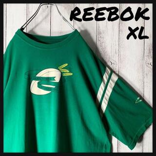 リーボック(Reebok)の【レアカラー XL】リーボック フロッキーロゴ ラフライダーズ Tシャツ 緑.(Tシャツ/カットソー(半袖/袖なし))