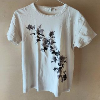 Ｔシャツ Ｍサイズ 白 ホワイト 花柄(Tシャツ(半袖/袖なし))