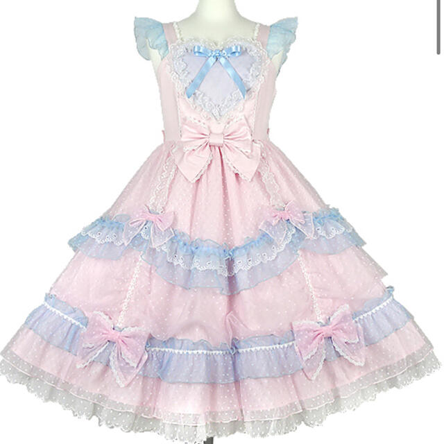Angelic Pretty - トッピングハートジャンパースカート ピンクの通販 ...