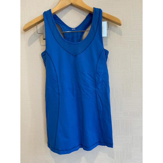 lululemon - ルルレモンサイズ4〜タンクトップ〜綺麗なブルーですの