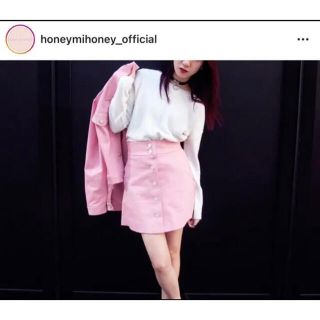 ハニーミーハニー(Honey mi Honey)のHONEY MI HONEY 台形ミニスカート  snidel 量産型 ピンク(ミニスカート)