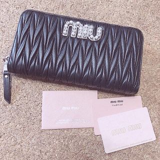 ミュウミュウ(miumiu)の♡♡ miumiu ビジューウォレット クリスタル 美品 ♡♡(財布)