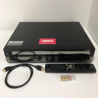 シャープ(SHARP)のSHARP ハイビジョンレコーダー DV-ACV52 リモコン・HDMIケーブル(DVDレコーダー)