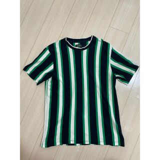 ザラ(ZARA)のZARA MAN 半袖 ボーダーTシャツ メンズLサイズ 黒 緑 白(Tシャツ/カットソー(半袖/袖なし))