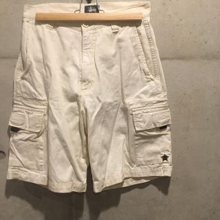 ステューシー(STUSSY)のold stussy カーゴショートパンツバギーショーツアイボリー(ショートパンツ)