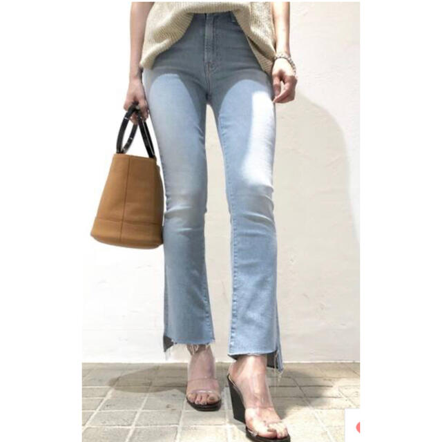 パンツMOTHER INSIDER CROP L.BLUE DENIM 25