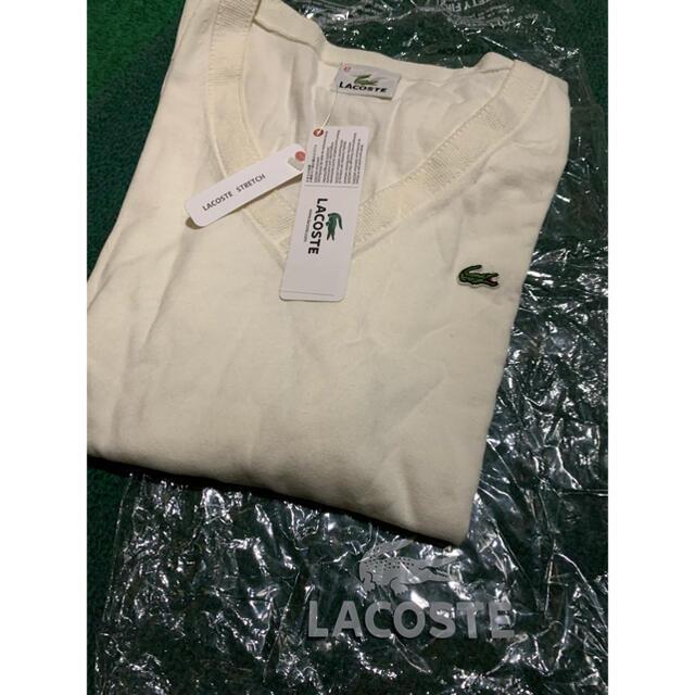 LACOSTE(ラコステ)のラコステ　新品タグ付き　Vネック七分袖カットソー レディースのトップス(カットソー(長袖/七分))の商品写真