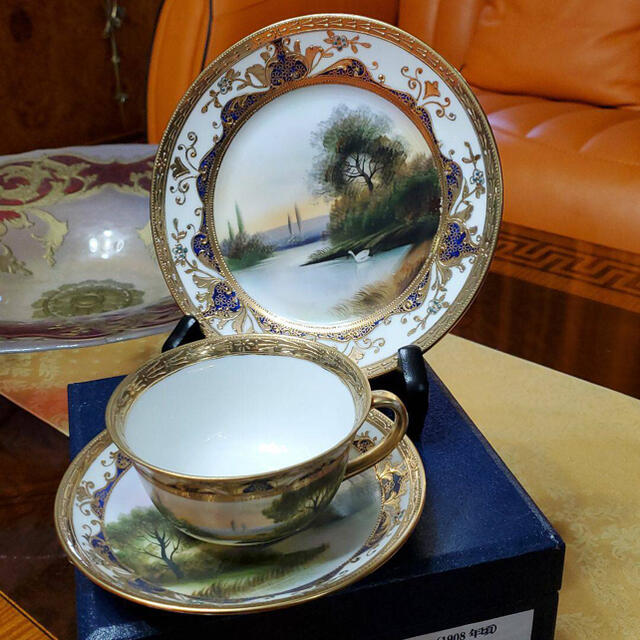 noritake ティーポットとカップソーサー6客セット オールドノリタケ