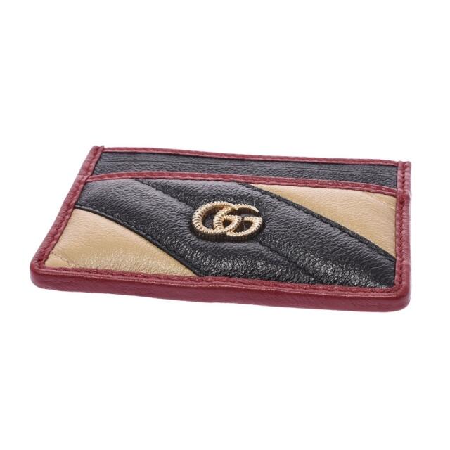 Gucci(グッチ)のグッチ  GGマーモント  カードケース 黒/ベージュ/赤 メンズのファッション小物(名刺入れ/定期入れ)の商品写真