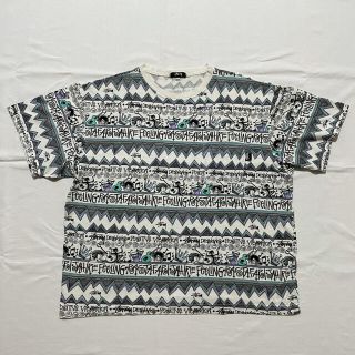 ステューシー(STUSSY)の80s old stussy rasta tom tom 総柄 ボーダー 古着(Tシャツ/カットソー(半袖/袖なし))