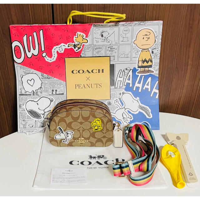 【新品未使用】2021 新作 COACH × スヌーピー ショルダーバッグ