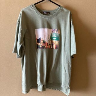 4L・プリントTシャツ♡くすみグリーン♡(Tシャツ(半袖/袖なし))