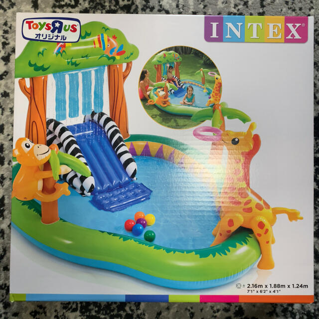 【新品未開封】トイザらス限定 INTEX ジャングルプレイセンタープール 滑り台